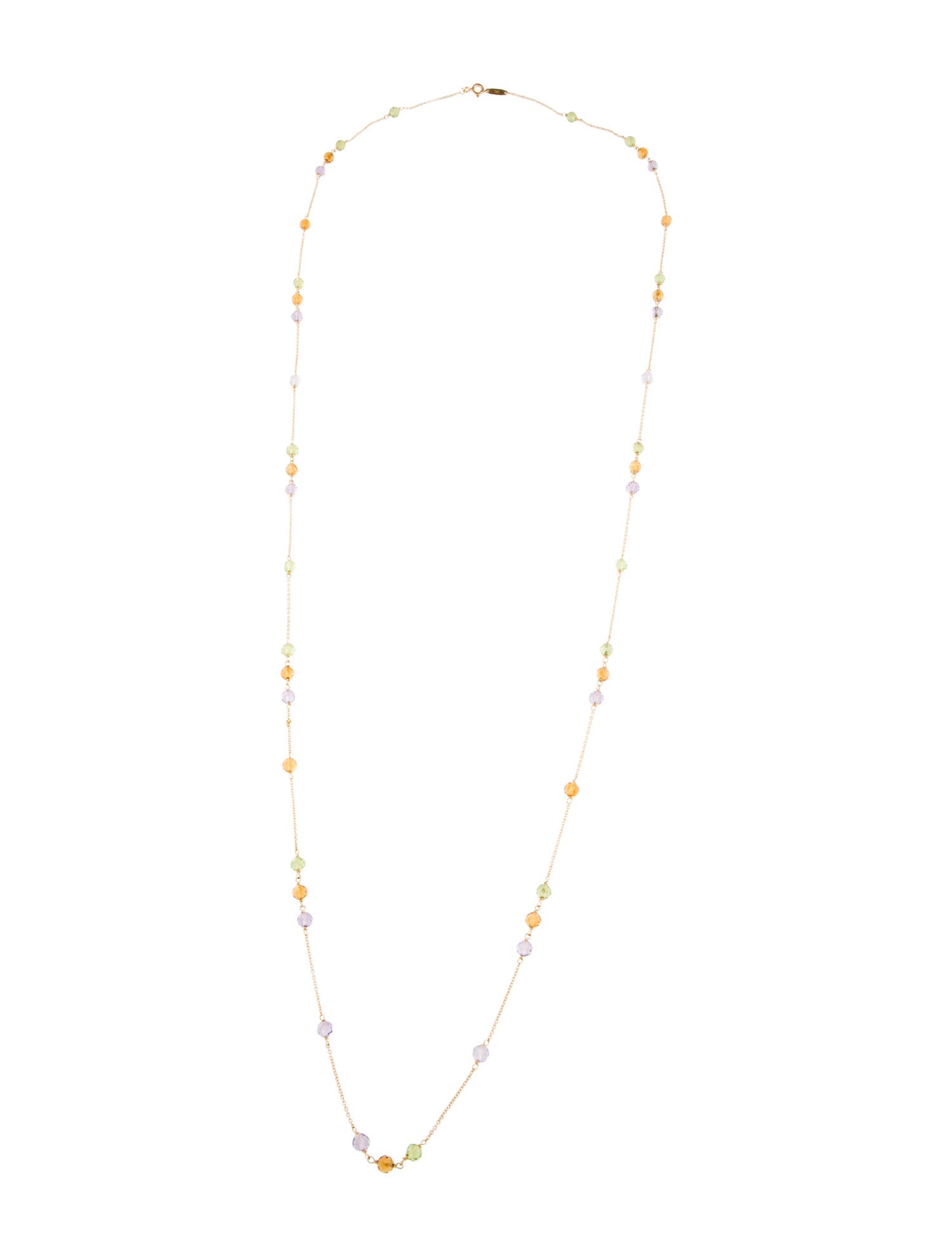 Tiffany & Co. 18K Amethyst, Citrine & Peridot Garden Station Necklace