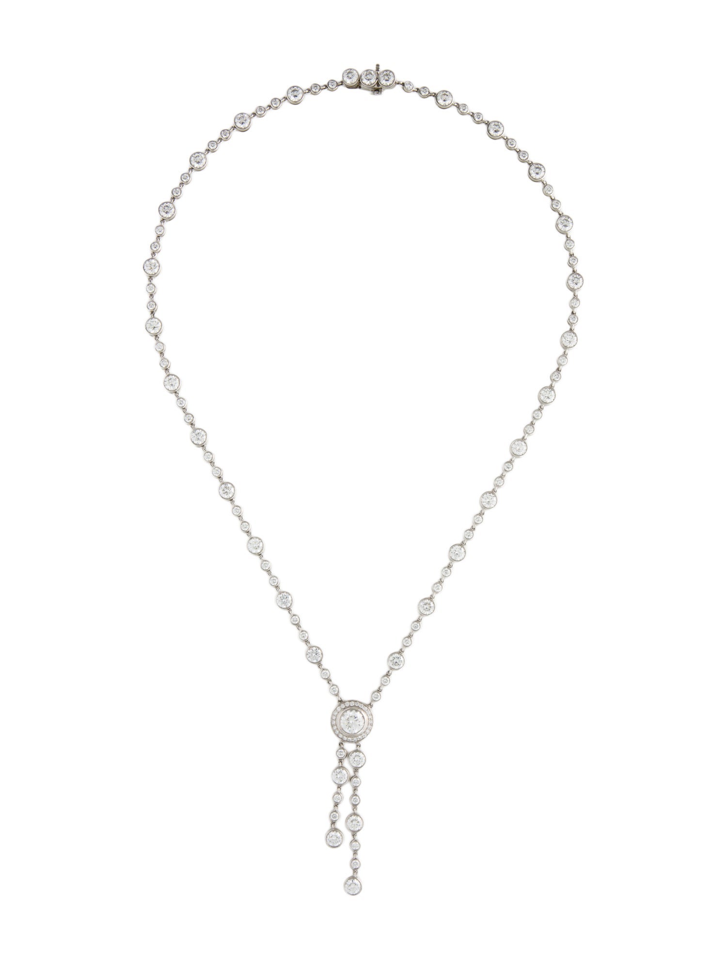 Tiffany & Co. Platinum 10.00ctw Diamond Jazz Lavalier Necklace