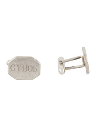 Tiffany & Co. Engine-turned Engraved 'GYBOS' Octagon Cufflinks