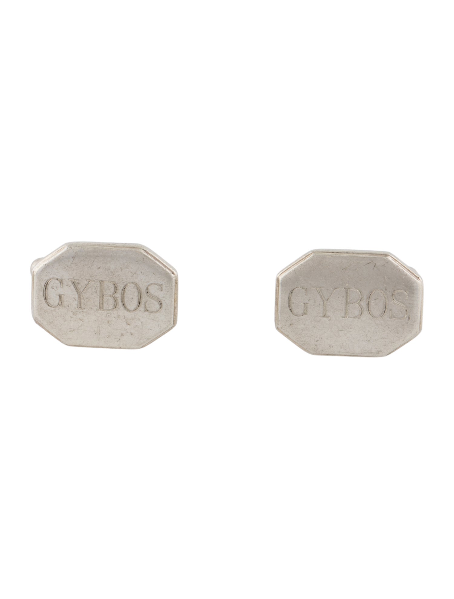 Tiffany & Co. Engine-turned Engraved 'GYBOS' Octagon Cufflinks