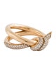 Tiffany & Co. 18K Diamond Knot Double Row Ring