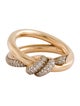 Tiffany & Co. 18K Diamond Knot Double Row Ring