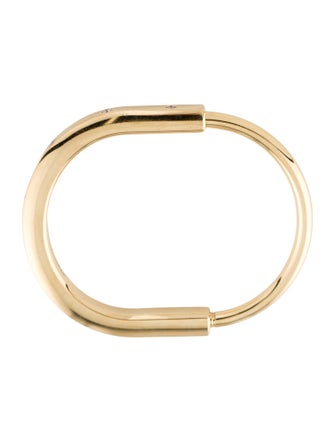 Tiffany & Co. 18K Diamond Lock Bangle Bracelet