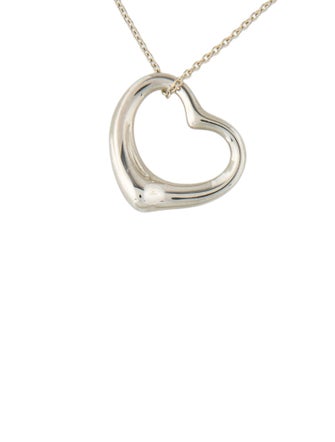 Tiffany & Co. Open Heart Pendant Necklace