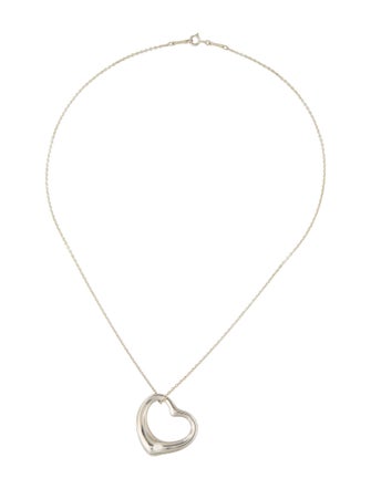 Tiffany & Co. Open Heart Pendant Necklace
