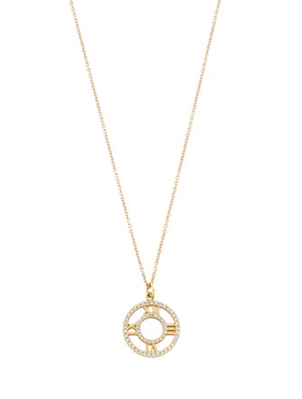 Tiffany & Co. 18K Diamond Atlas Pendant Necklace