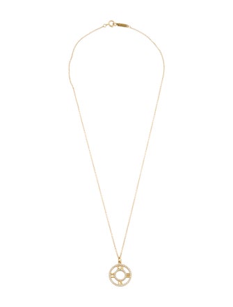 Tiffany & Co. 18K Diamond Atlas Pendant Necklace