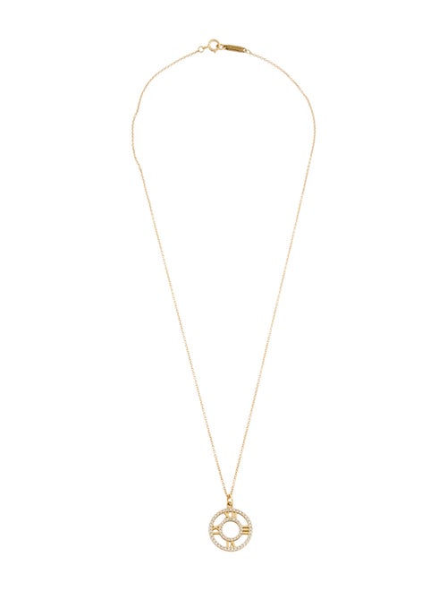 Tiffany & Co. 18K Diamond Atlas Pendant Necklace