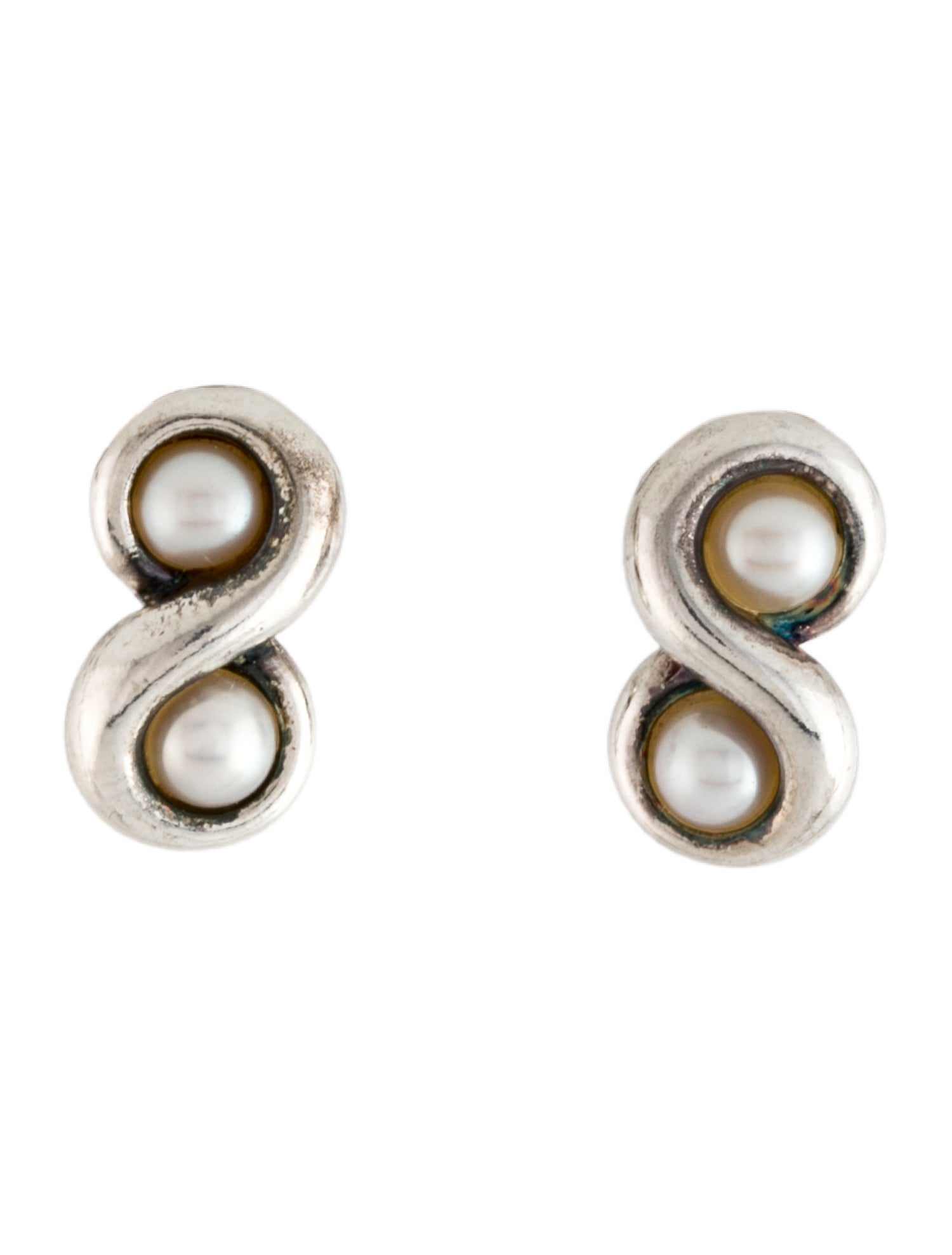 Tiffany & Co. Pearl Infinity Stud Earrings