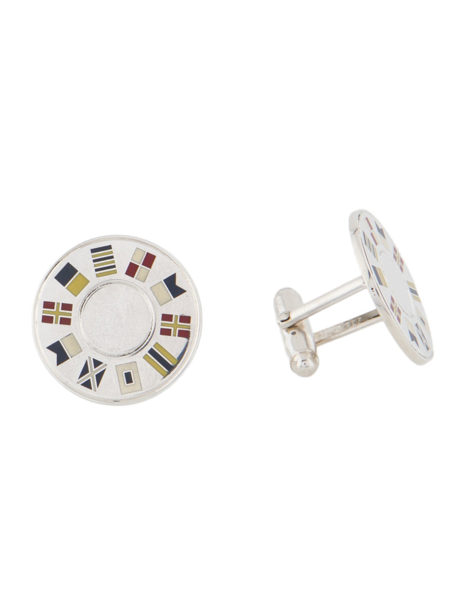 Tiffany & Co. Enamel Nautical Flag Cufflinks