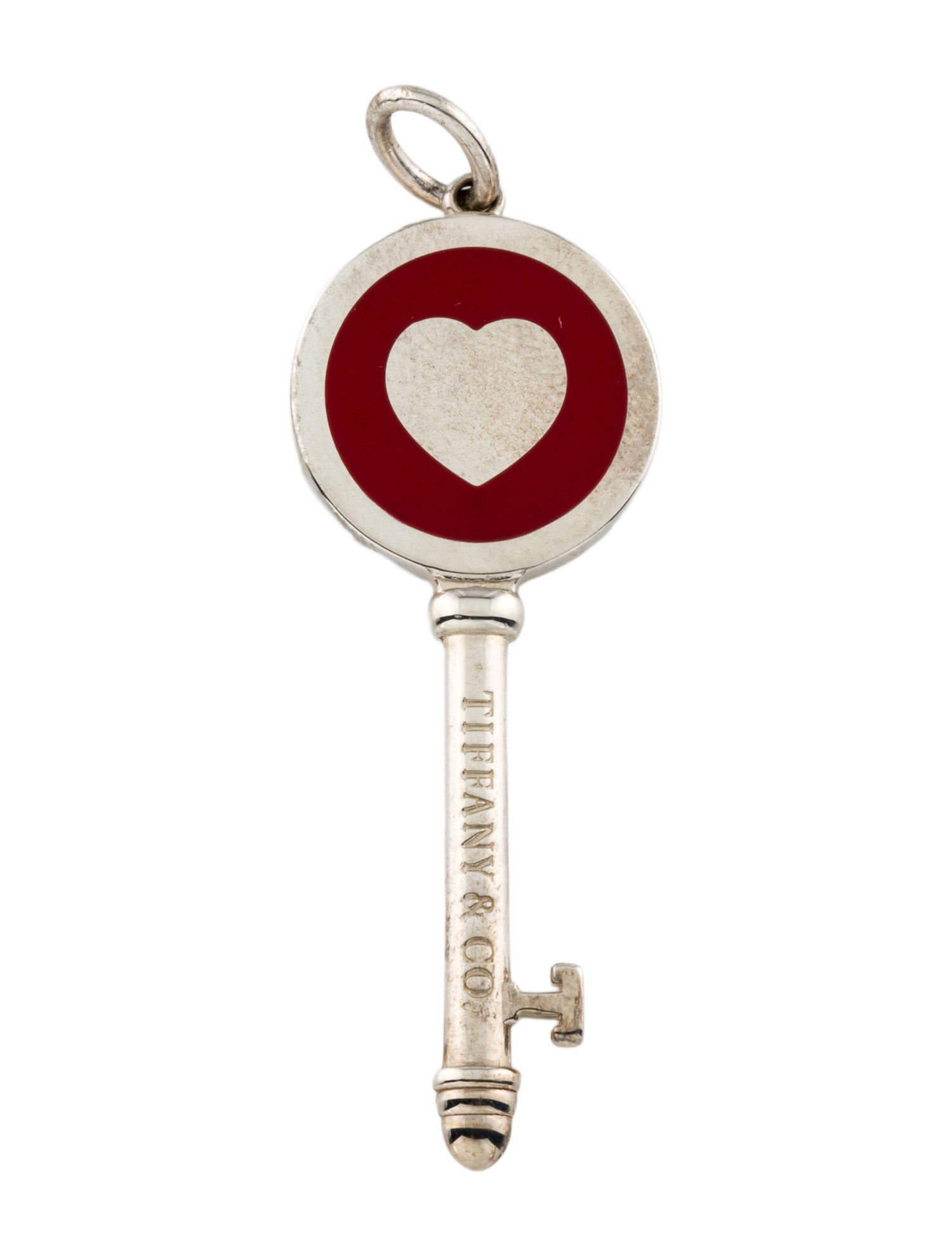 Tiffany & Co. Enamel Heart Key Pendant