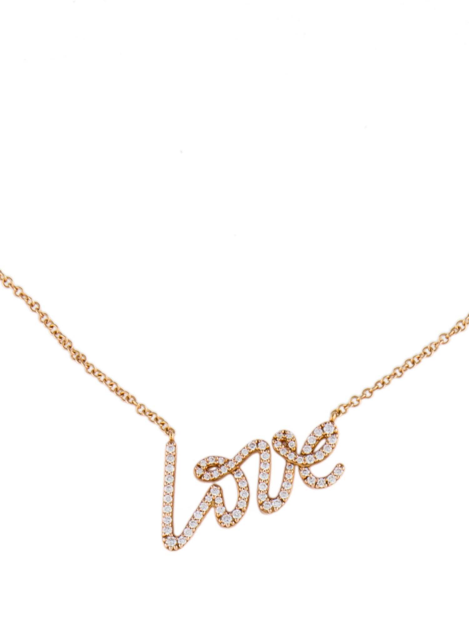 Tiffany & Co. 18K Diamond Graffiti Love Pendant Necklace