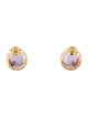 Tiffany & Co. 18K Amethyst Olive Leaf Stud Earrings