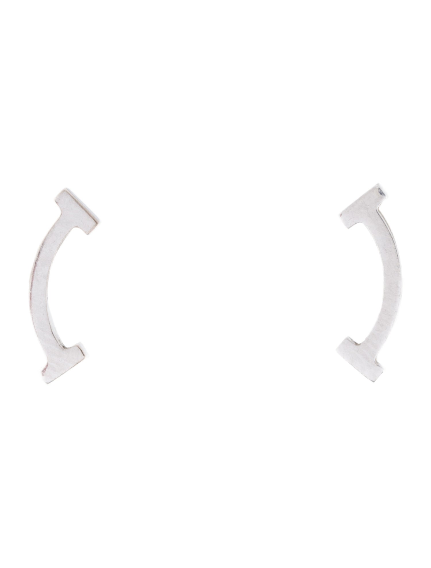 Tiffany & Co. 18K Mini Smile Stud Earrings