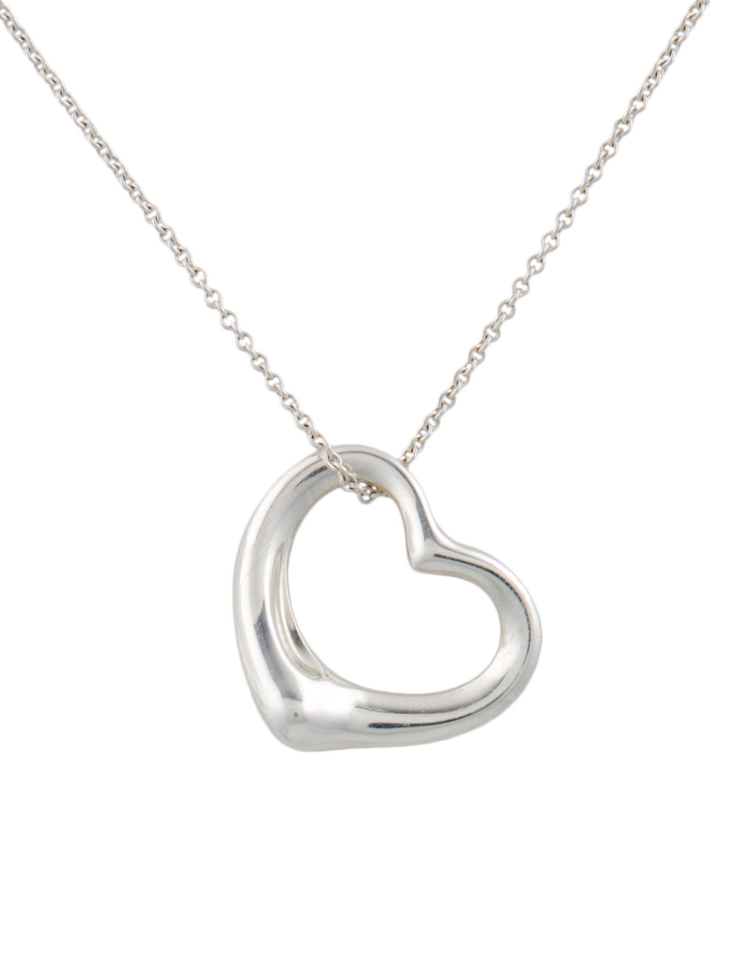 Tiffany & Co. Open Heart Pendant Necklace