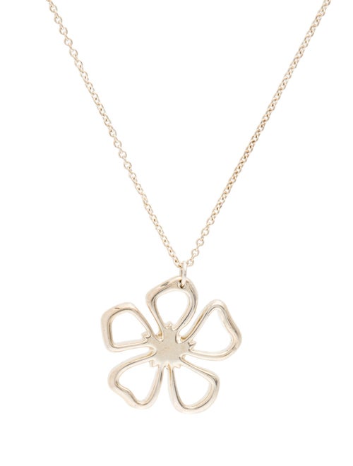 Tiffany & Co. Stencil Flower Pendant Necklace