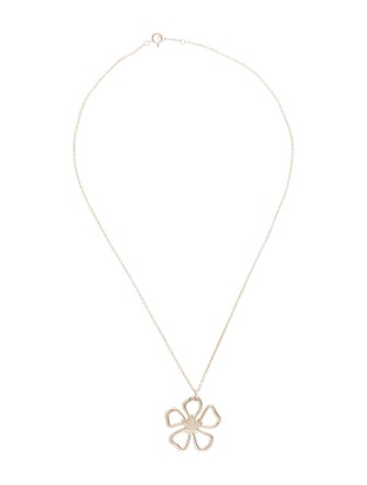 Tiffany & Co. Stencil Flower Pendant Necklace