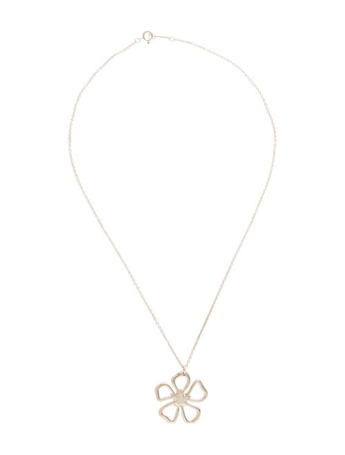 Tiffany & Co. Stencil Flower Pendant Necklace