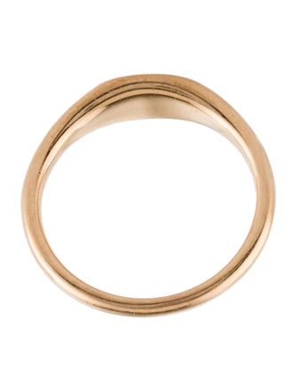 Tiffany & Co. 18K Diamond Micro Oval Signet Ring