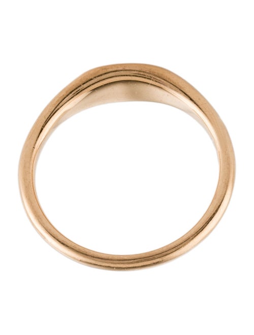 Tiffany & Co. 18K Diamond Micro Oval Signet Ring