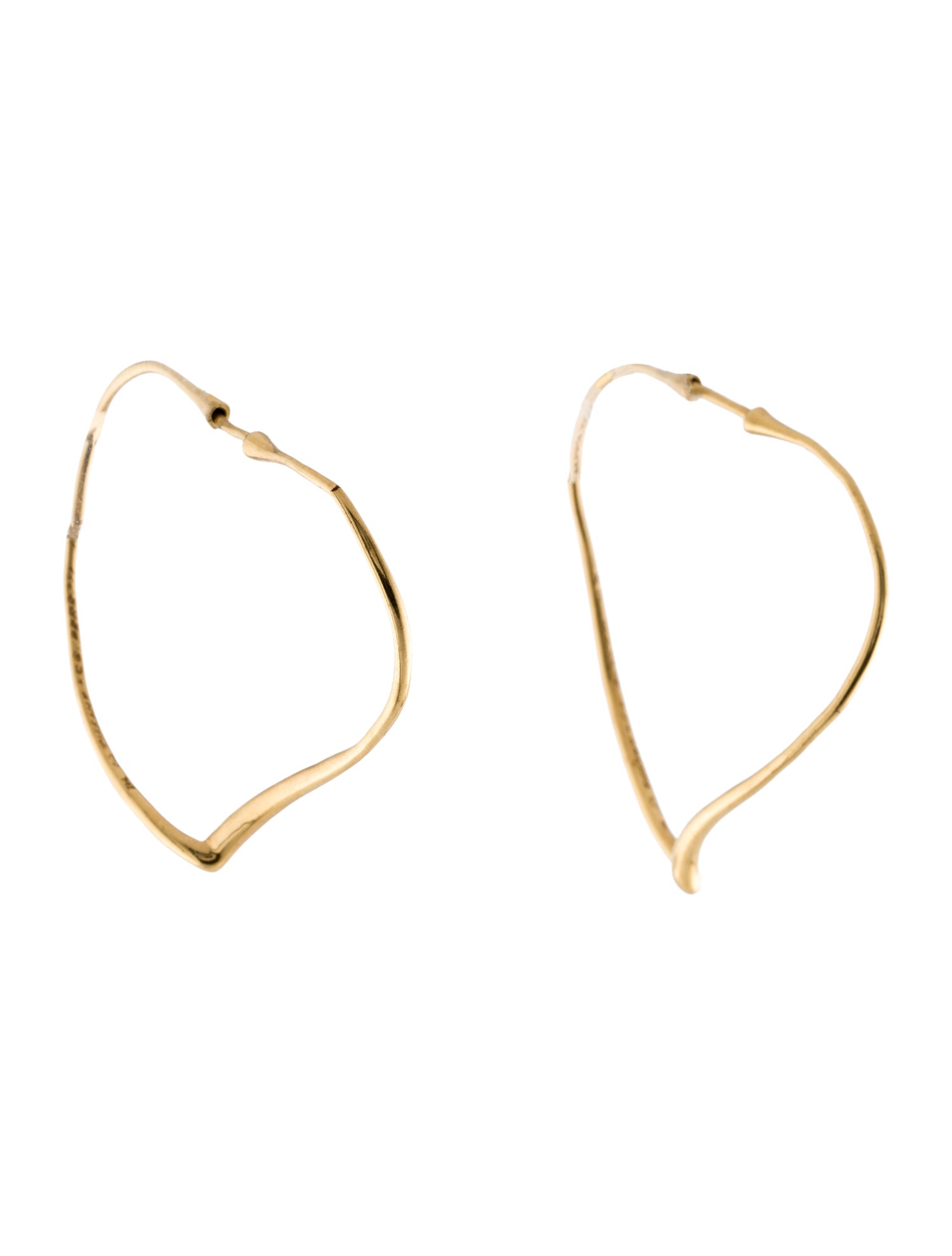Tiffany & Co. Vintage 18K Open Heart Hoop Earrings