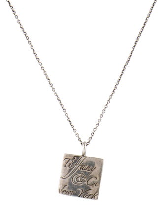 Tiffany & Co. Notes Square Charm Pendant Necklace