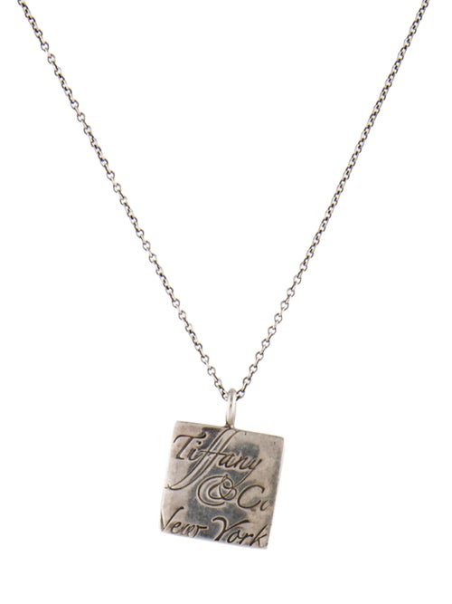 Tiffany & Co. Notes Square Charm Pendant Necklace