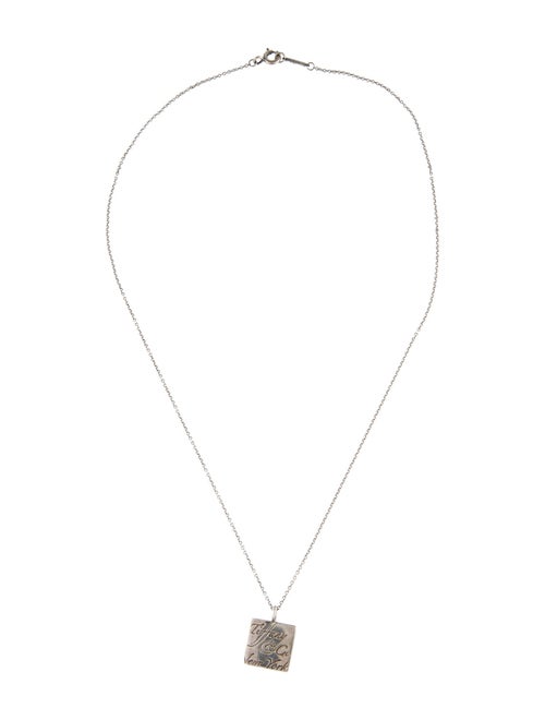 Tiffany & Co. Notes Square Charm Pendant Necklace