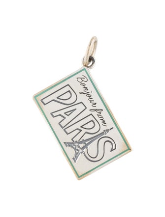 Tiffany & Co. Enamel 'Paris' Postcard Charm