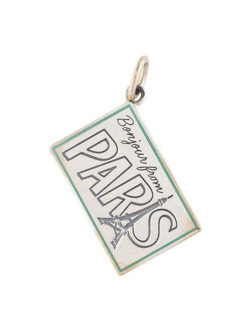 Tiffany & Co. Enamel 'Paris' Postcard Charm