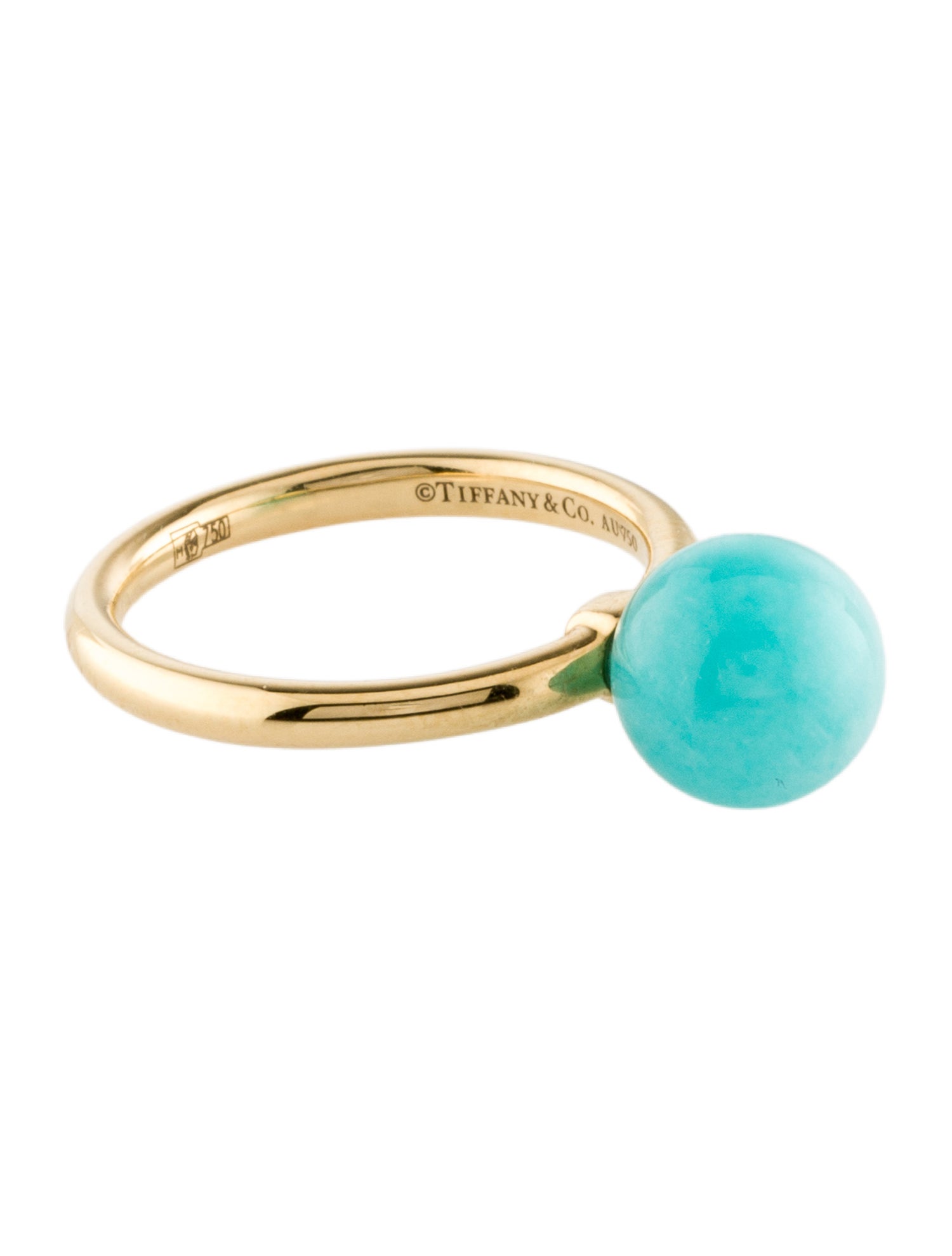 Tiffany & Co. 18K Amazonite Cocktail Ring