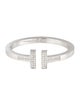 Tiffany & Co. 18K Diamond T Pavé Diamond Square Cuff Bracelet