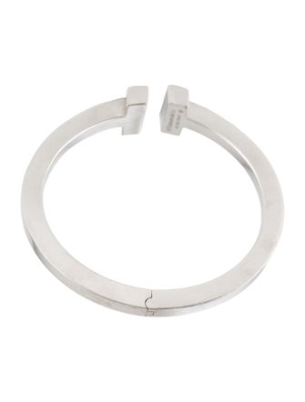 Tiffany & Co. 18K Diamond T Pavé Diamond Square Cuff Bracelet