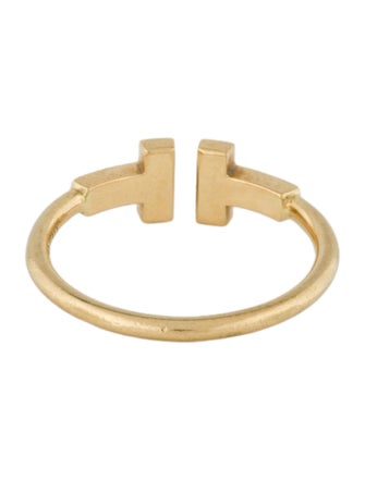 Tiffany & Co. 18K Diamond T Wire Ring