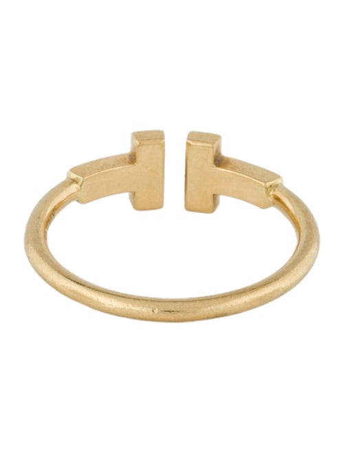 Tiffany & Co. 18K Diamond T Wire Ring