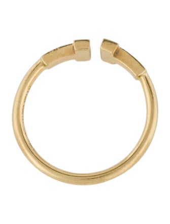 Tiffany & Co. 18K Diamond T Wire Ring