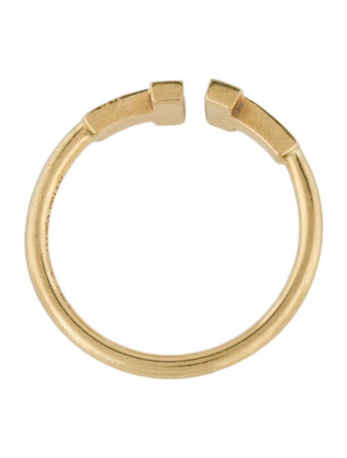 Tiffany & Co. 18K Diamond T Wire Ring