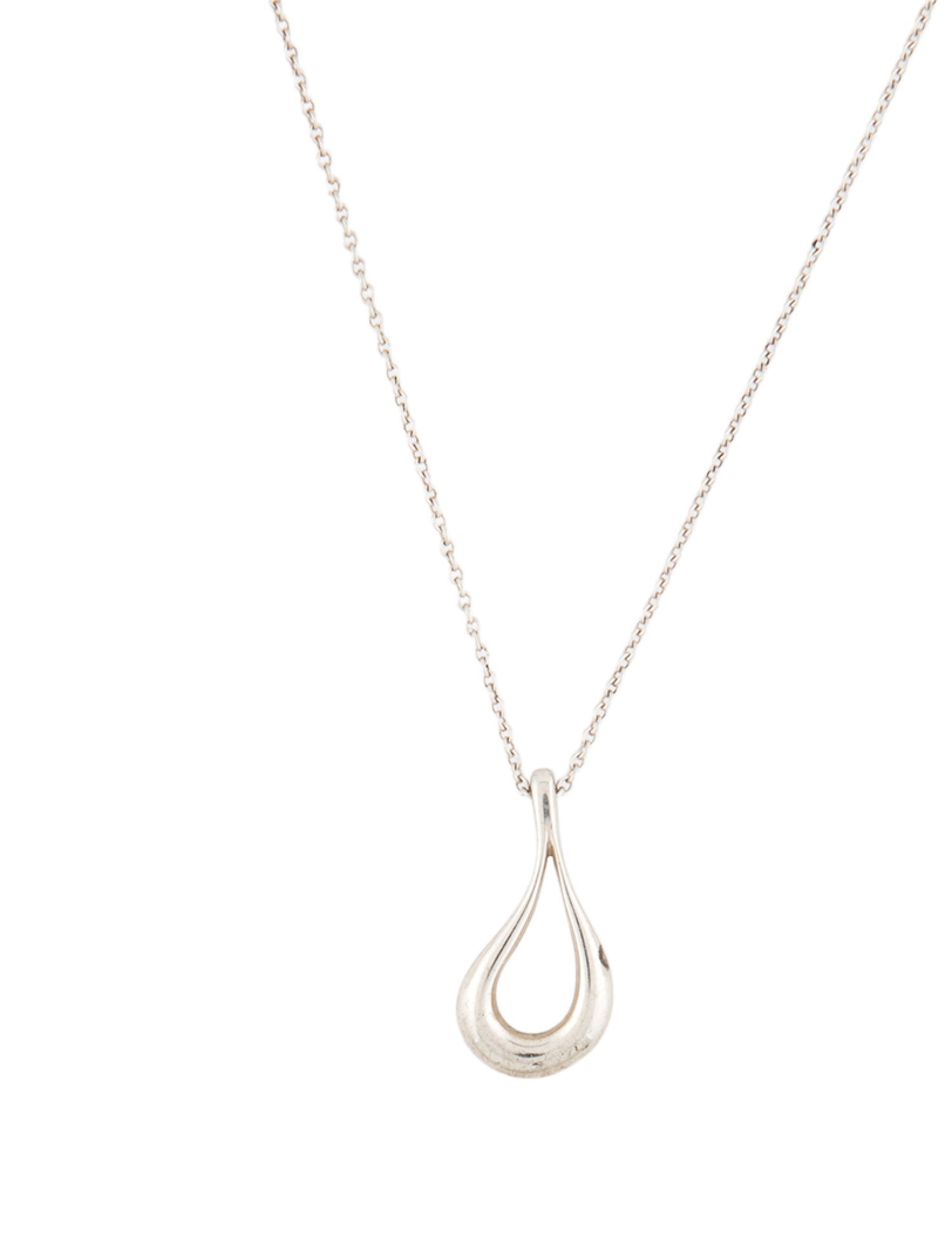 Tiffany & Co. Open Teardrop Pendant Necklace