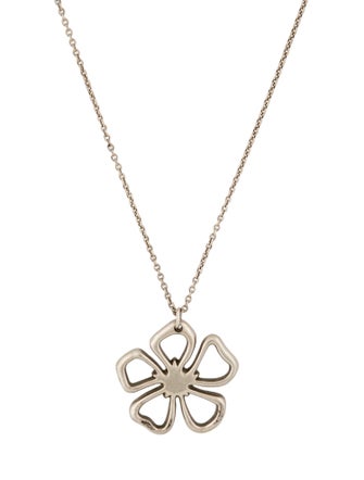 Tiffany & Co. Stencil Flower Pendant Necklace