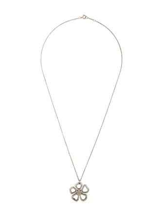 Tiffany & Co. Stencil Flower Pendant Necklace