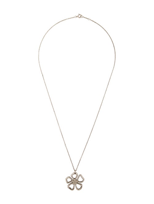Tiffany & Co. Stencil Flower Pendant Necklace