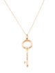 Tiffany & Co. 18K Oval Key Pendant Necklace