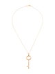 Tiffany & Co. 18K Oval Key Pendant Necklace