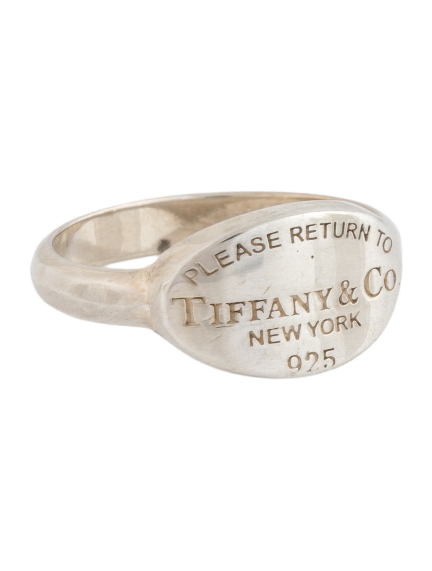 Tiffany & Co. Oval Tag Signet Ring
