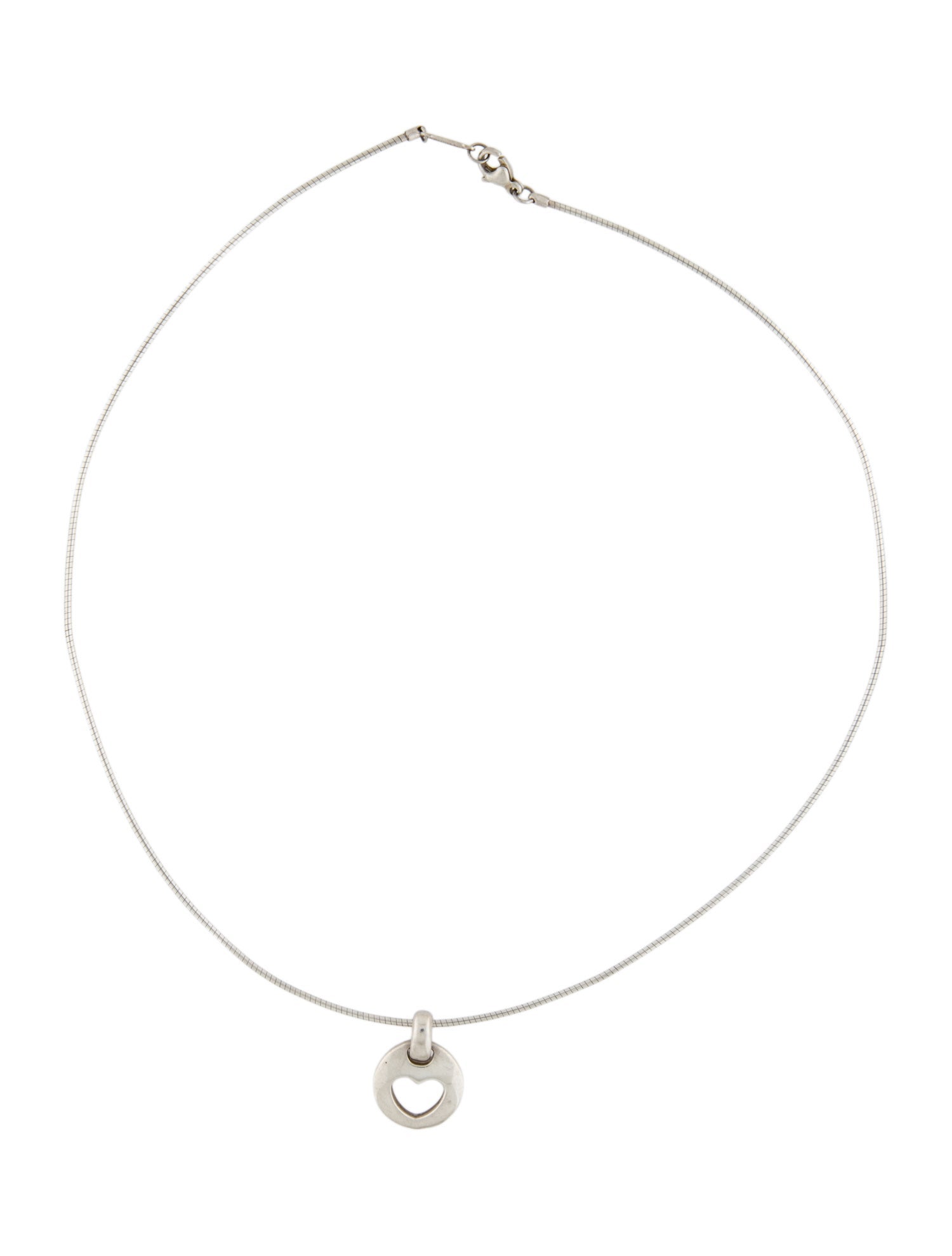 Tiffany & Co. Vintage Cutout Heart Pendant Necklace