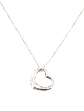 Tiffany & Co. Open Heart Medium Pendant Necklace