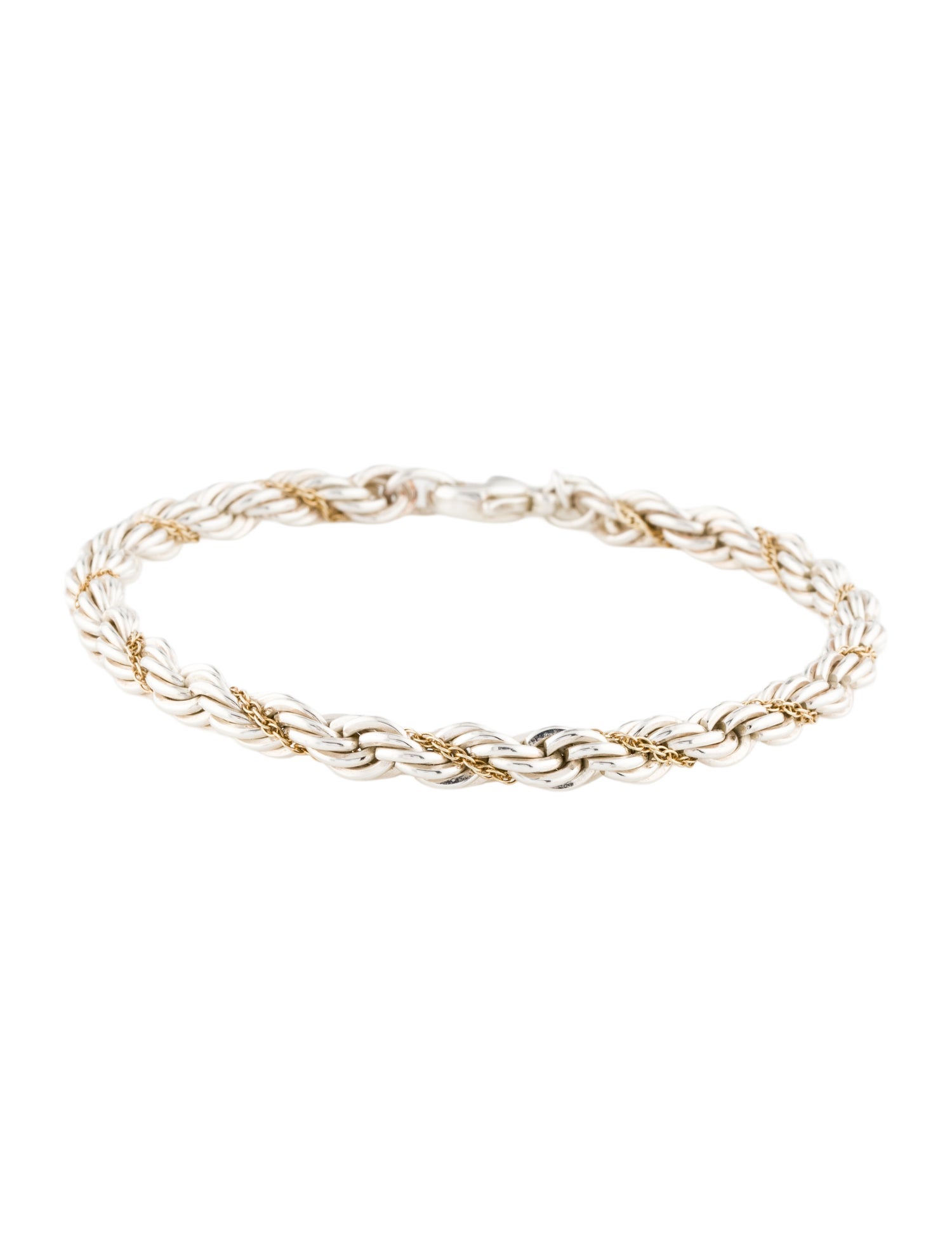 Tiffany & Co. Two-Tone Rope Chain Link Bracelet