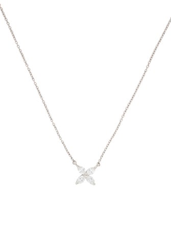 Tiffany & Co. Platinum Diamond Victoria® Pendant Necklace