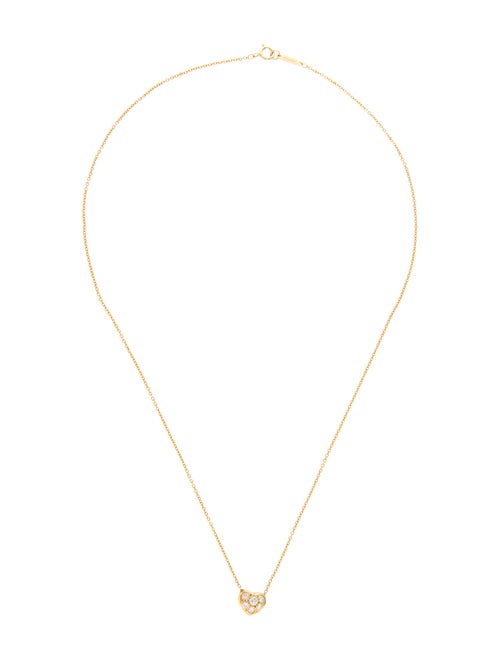 Tiffany & Co. 18K Diamond Heart Pendant Necklace