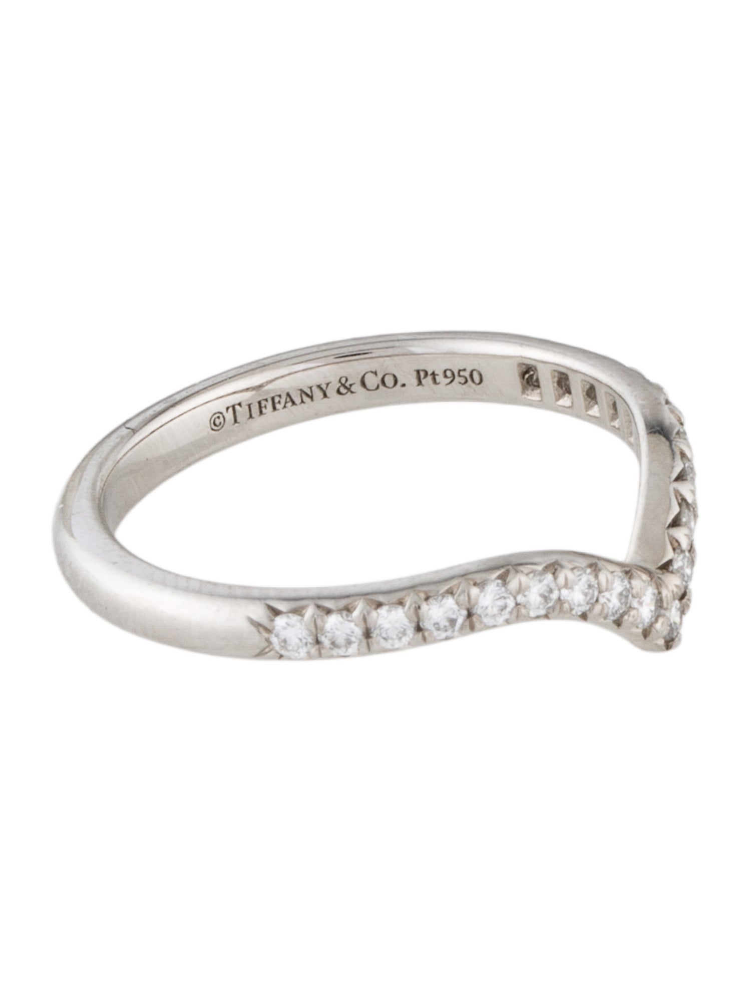 Tiffany & Co. Platinum Diamond Soleste V Ring
